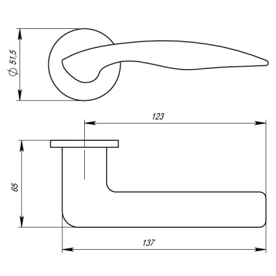 Ручка дверная WAVE URS AB-7