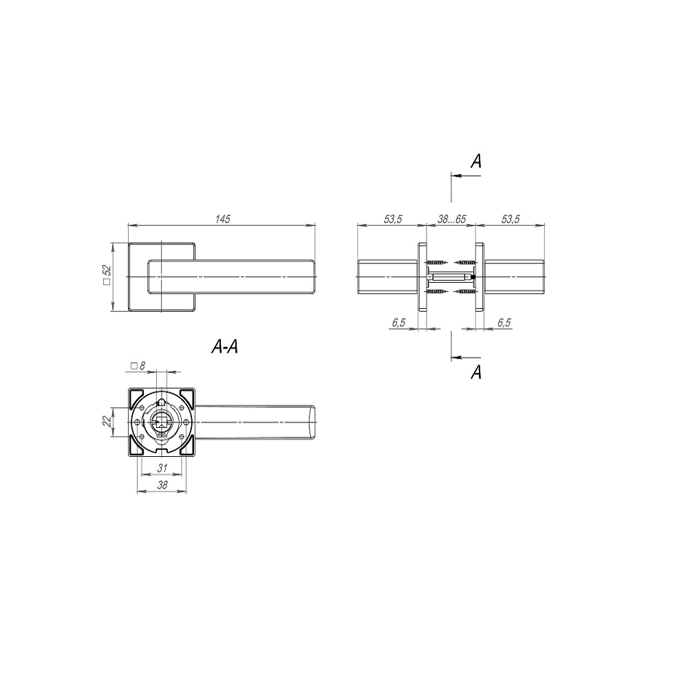 Ручка дверная RED LINE SL CP-8