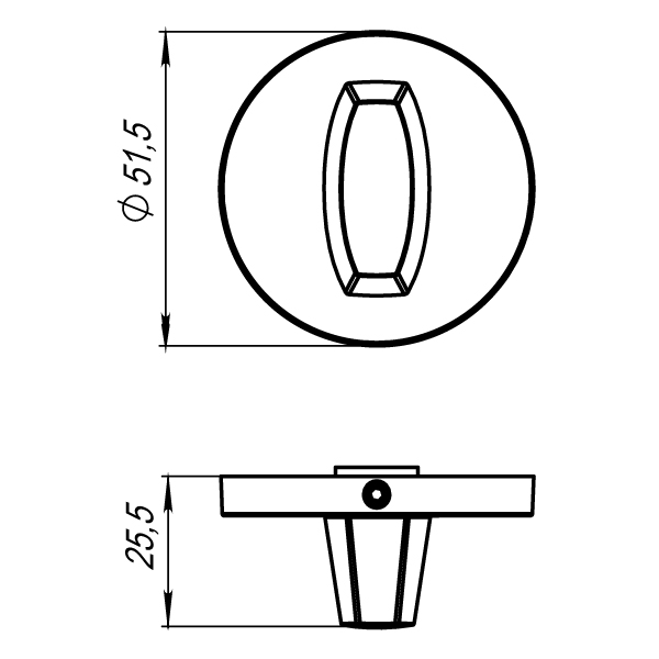 Ручка поворотная WC-BOLT BK6 URS BL-26
